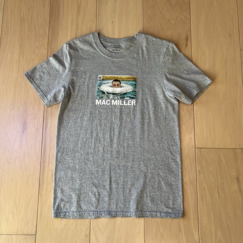 Mac Miller Swimming Tee Gray Short Sleeve Men’s Small